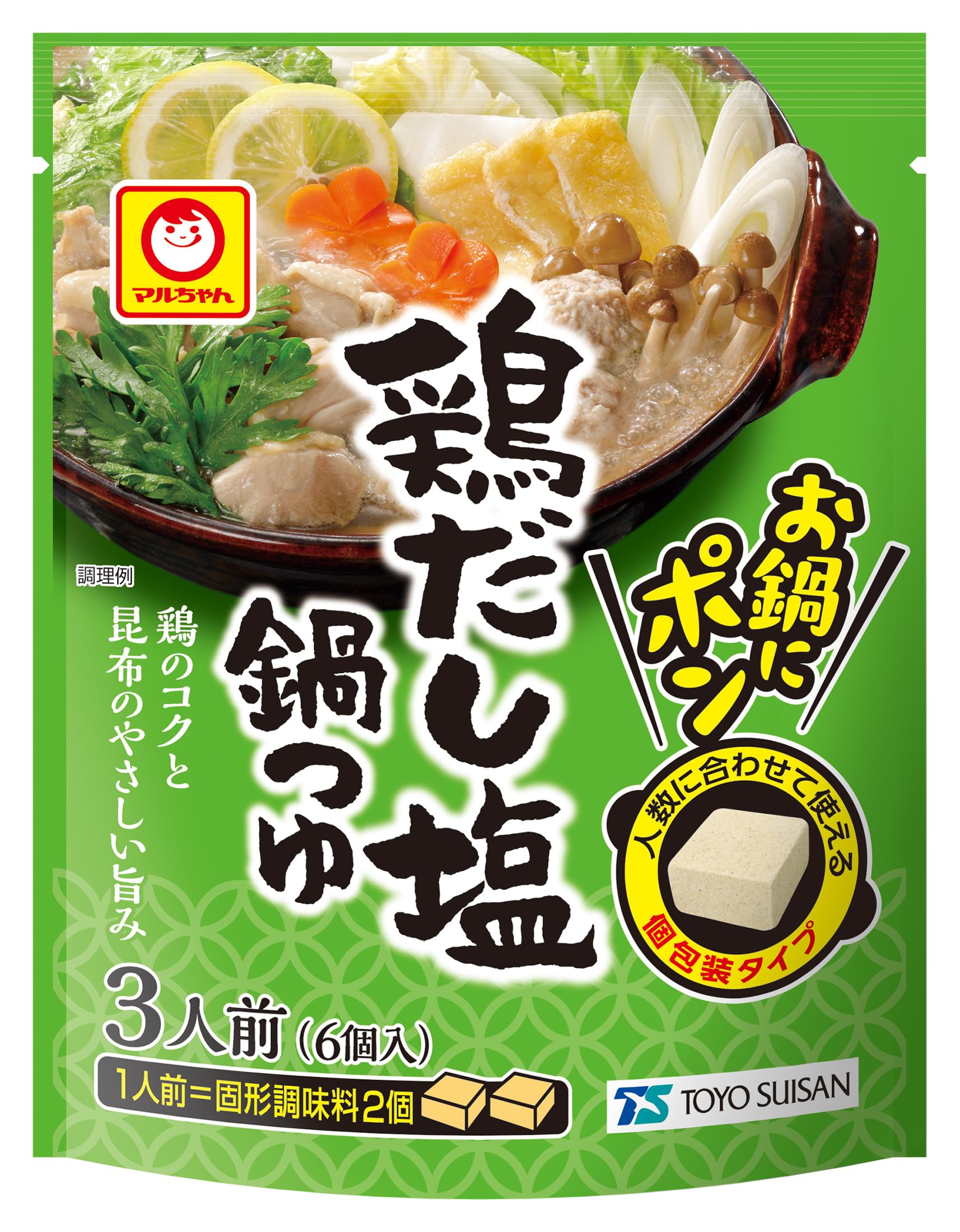 【本日最終日】【ブラックフライデー】【891円】 マルちゃん お鍋にポン 鶏だし塩鍋つゆ 3人前（6個入）×10袋