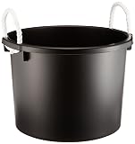 平和工業 たらい 万能容器 30L ブラック