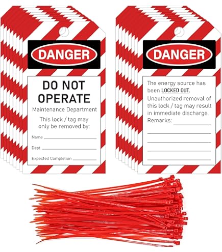 TRADESAFE Bilingual Lockout Tagout Tags - Peligro No Operar, 30 Danger - View #10