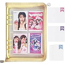 Amazon | GOKEI シール帳 A5 クリア ラメ入り バインダー 【本体1個 4