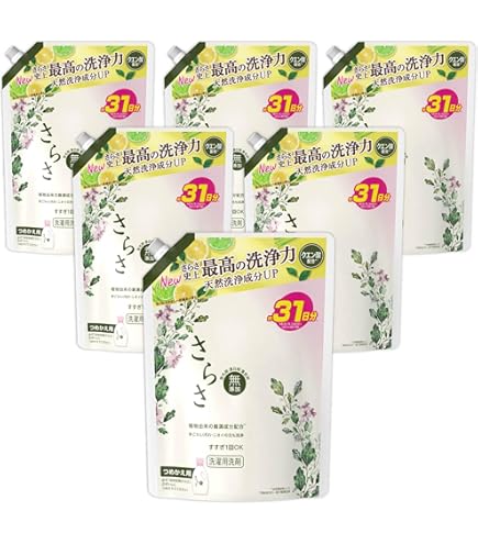 Amazon | さらさ 洗剤 詰め替え 大容量 約2.5倍 (1680g) 2袋 液体洗剤