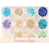 Princess-style マリン パーツ 星の砂入り ネイル レジン 海 材料 12種類セット