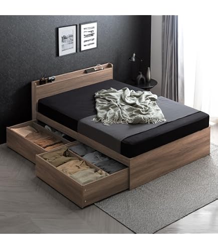 Amazon.co.jp: Tansu no Gen 17620030 (91627) Bed, Single Item