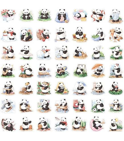 Amazon | 和紙フレークシール ぽちっと【パンダ】 QSA24 | シール