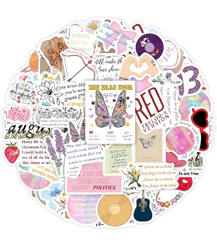 100 Autocollants Vinyle Imperméables Style Taylor Swift - Décorations Mignonnes Pour Scrapbooking, Journal, Ordinateur Portable - Thème Estival - 2