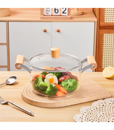 磁性鍋Lサイズ4点セット Amazon | 磁性鍋 レンジ用 両手鍋 Lサイズ 1600cc 3～4人用 4点1セット