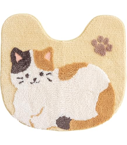 Amazon｜トイレマット セット 4点 ねこ ウォシュレット 猫 にゃんこ