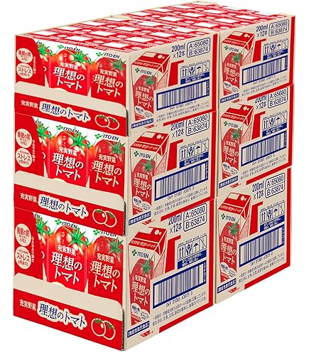 【 送料無料 あす楽 】 伊藤園 理想のトマト 200ml 紙パック 96本セット ( 4ケース ) まとめ買い 送料無料 】 伊藤園 理想のトマト 200ml 紙パック 96本セット ( 4