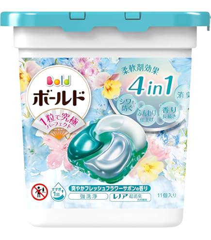 ボールド　ジェルボール　92個入り　フラワーサボンの香り×4袋セット ボールドジェルボール4D爽やかフレッシュフラワーサボンの香り 1箱(11