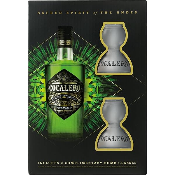 Amazon.co.jp: コカレロ Cocalero テキーラ 700ml 29度 ボムグラス2個