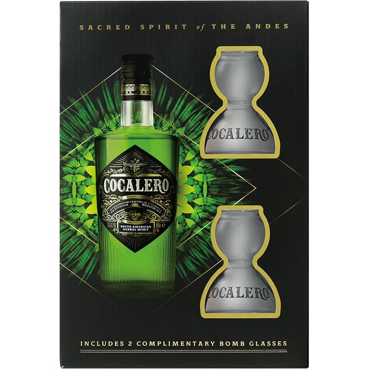 Amazon.co.jp: コカレロ Cocalero テキーラ 700ml 29度 ボムグラス2個