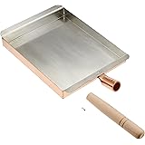 遠藤商事 TKG 卵焼きフライパン 22.5cm 銅の熱伝導で卵が均一に加熱されふっくら美味しく ガス火専用 幅×奥行×深さ(内寸mm)225×270×30長方形 質量(kg)1.55 木製ハンドルで熱くなりにくい(取付必要) 業務用 日本 BTM0