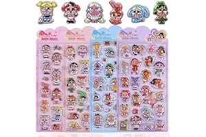 【4枚セット】 3Dシール ぷくぷくシール ぷっくり 立体 ぷくぷく 可愛い 女の子 男の子 手芸用品 手帳用 日記帳用 ごほうび DIYクラフト用