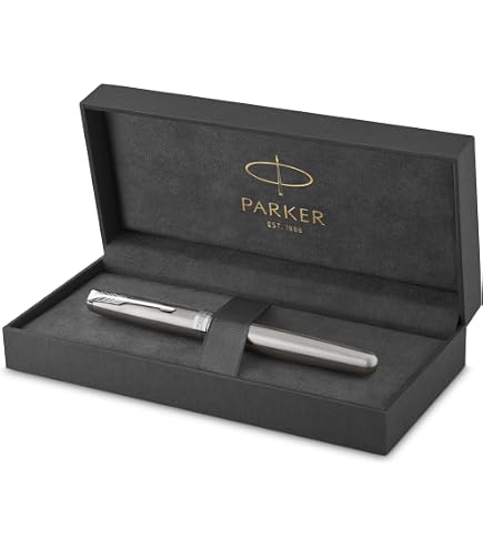 Amazon | PARKER Sonnet Fountain Pen, Black Lacquer with Gold Trim