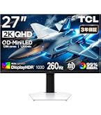 Amazon.co.jp: TCL 量子ドットMini LED モニター 27インチ 27R73Q WQHD