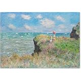 Amazon ポスター クロード モネ 絵画 プールヴィルの断崖の上の散歩 A3サイズ 日本製 インテリア 壁紙用 壁紙 おしゃれ アートポスター ポスターのみ アートフレーム ポスター オンライン通販