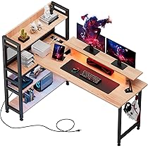 GTPLAYER ゲーミングデスク L字 コンセント付き led ラック付き Amazon.co.jp: GTPLAYER ゲーミングデスク l字 コンセント付き