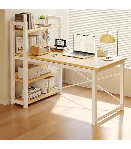 Amazon.co.jp: VECELO L字デスク パソコンデスク 幅110×奥行80cm 棚