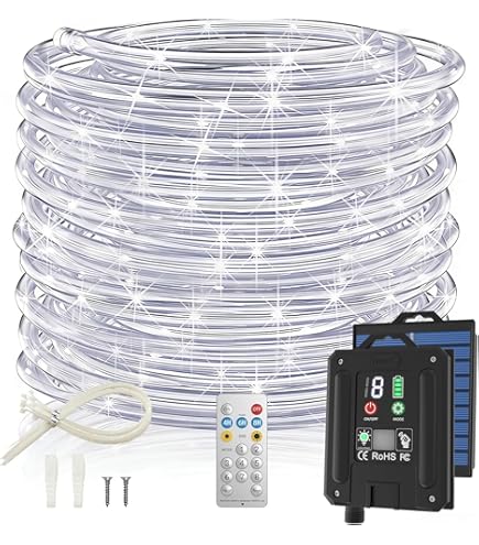 Amazon.co.jp: LEDロープライト アウトドアソーラー - 40フィート 100