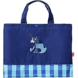 Solby レッスンバッグ クマ/ネイビー