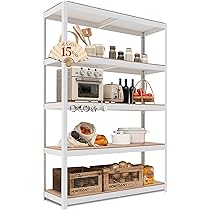 DANT House ラミネート スチールラック キッチン 5段ホワイト DANT House ラミネート スチールラック キッチン 5段ホワイト Amazon