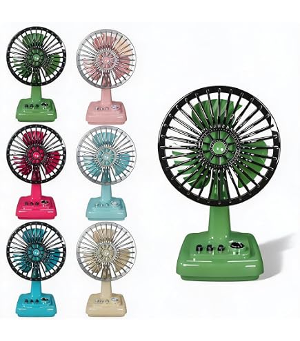 Amazon.co.jp : Jiswhisker ミニデスクテーブルファン レトロデザイン