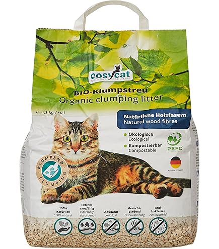 Amazon | ドイツの猫砂 キャッツエコ 4袋 5L(約2.25kg)/袋 | キャッツ
