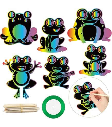 110 PCS Frog Party Supplies - Temporary Tattoos, Bracelets, Keychains & Stickers For Birthday