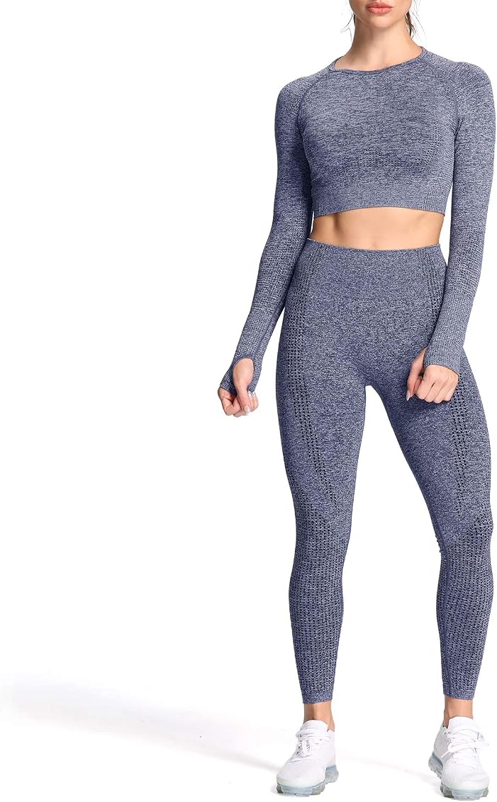 Aoxjox Yoga Outfit for Women Seamless 2 
