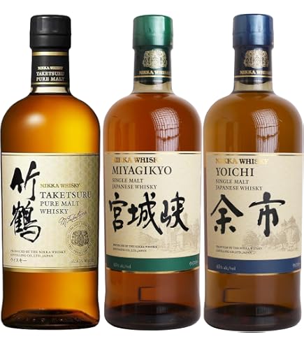 Amazon.co.jp: 竹鶴 &余市&宮城峡 ニッカウイスキー700ml×3本セット