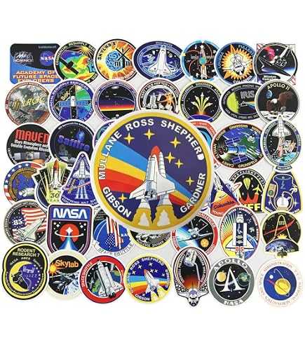 Amazon | 【全4種セット】 NASA ミニステッカー まとめ買い エンブレム