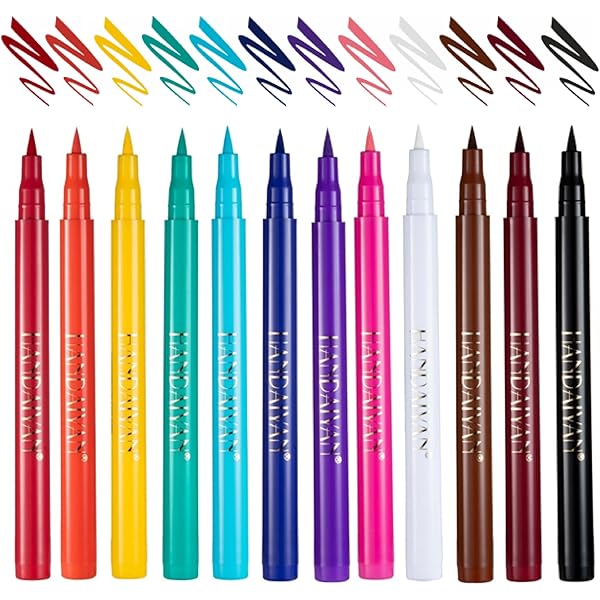 Amazon.co.jp: Boobeenカラフルなアイライナーペン、ウォーター