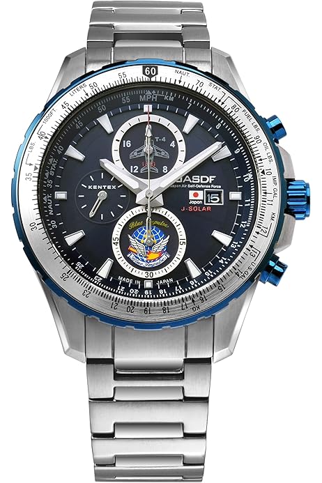 Amazon.co.jp: [ケンテックス] 腕時計 クロノグラフ ソーラー JSDF  