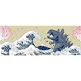 ゴジラ　浮世絵シリーズ　プリント手ぬぐい（富嶽三十六景大怪獣ノ図　桜）