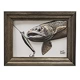 Amazon Co Jp 3dフォト 第1弾 L判 ヤマメver フォトスタンド付き 魚写真 ルアー渓流釣り愛好家にお薦め 家電 カメラ