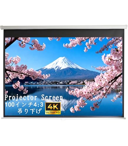 Amazon | KIKUCHI 60インチ壁掛け&携帯タイプスクリーン4:3スクリーン