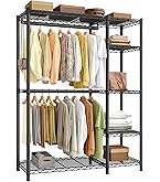 Amazon.co.jp: SONGMICS ハンガーラック 大容量 クローゼット 2段 洋服
