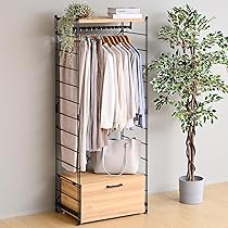 山善(YAMAZEN) ハンガーラック 木製 ワードローブ クローゼット Amazon｜山善(YAMAZEN) ハンガーラック 木製 全体耐荷重100kg
