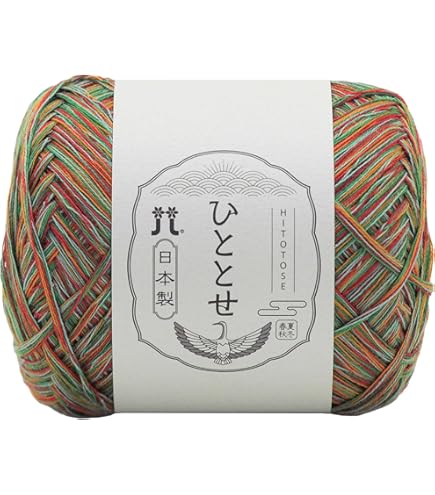 Amazon | ハマナカ 手編み毛糸 ひととせ 合太 COL. 6 マルチカラー 系