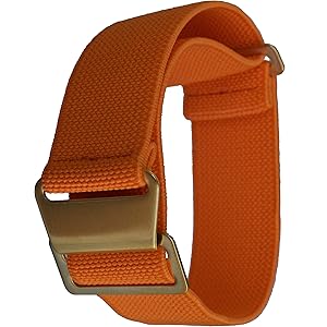 (キャリバ) CARIBA 60年代 フランス軍 パラシュートバッグ 弾性 ナイロンストラップ 時計バンド (18mm…