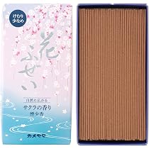 Amazon.co.jp: カメヤマ 花ふぜい 紫 煙少香 約100g 約230本 白檀の