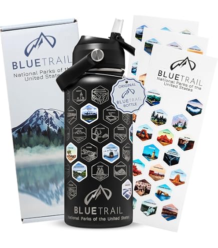 National Parks Wasserflasche Mit Aufkleber-Set – Für Abenteurer