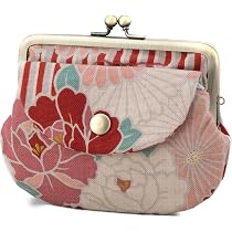 Amazon | のレン がま口財布 蝦蟇口財布 (親子がま口/レトロフラワー