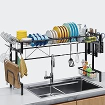 Amazon｜【耐用無限大、換える気なし】水切りラック シンク上 56～86cm