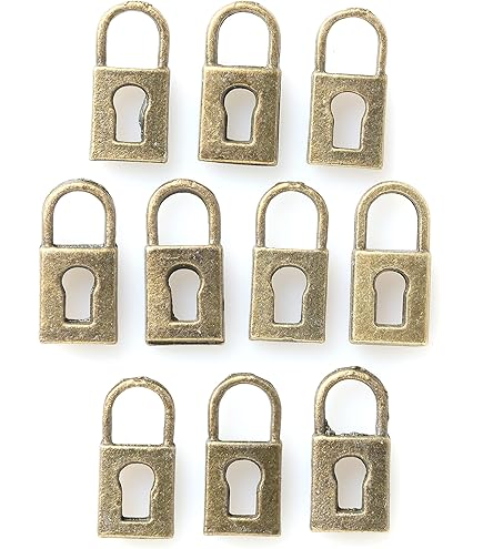 Amazon | [HARU雑貨] 金古美 チャーム 10個セット 鍵 キー 丸 小さめ