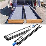 超重量用スライドレール 250-1500mm ロック付 引き出しスライド 完全な拡張ボール 左右1セット 耐荷重 120Kg, 産業用スライドレール ソフトクローズ 引き出しレール 側面取り付, キャビネット/キーボード/ツールボ/自動車の改造 (サイズ : 14in=350mm)