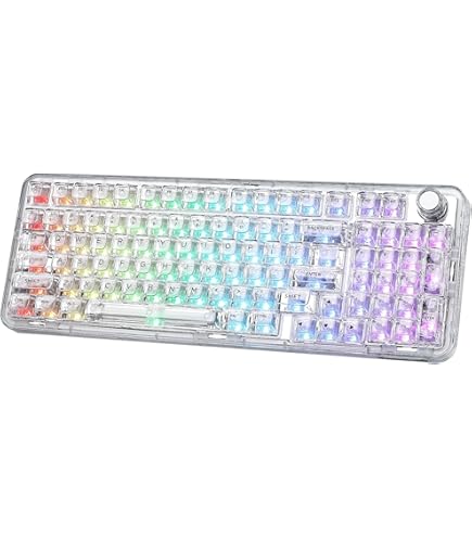 Amazon.co.jp: YUNZII X71 Mechanical Gaming Keyboard, Transparent