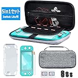 スイッチライト ケース Switch Lite用 5in1 アクセサリー セット Nintendo Switch Lite対応 ニンテンドースイッチ ライト ケース 保護カバー スイッチケース 持運便利 大容量 収納バッグ 防水 防汚 耐衝撃 全面保護 ニンテンドースイッチ カバー グレー