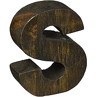 クレエ アルファベットオブジェ リサイクルウッドレター S ブラウン 91300074