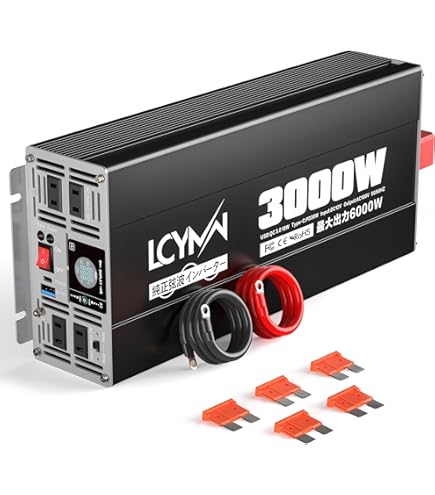 Amazon | FI-SQ1503-12VDC 正弦波インバーター (未来舎製) (1500W-12V